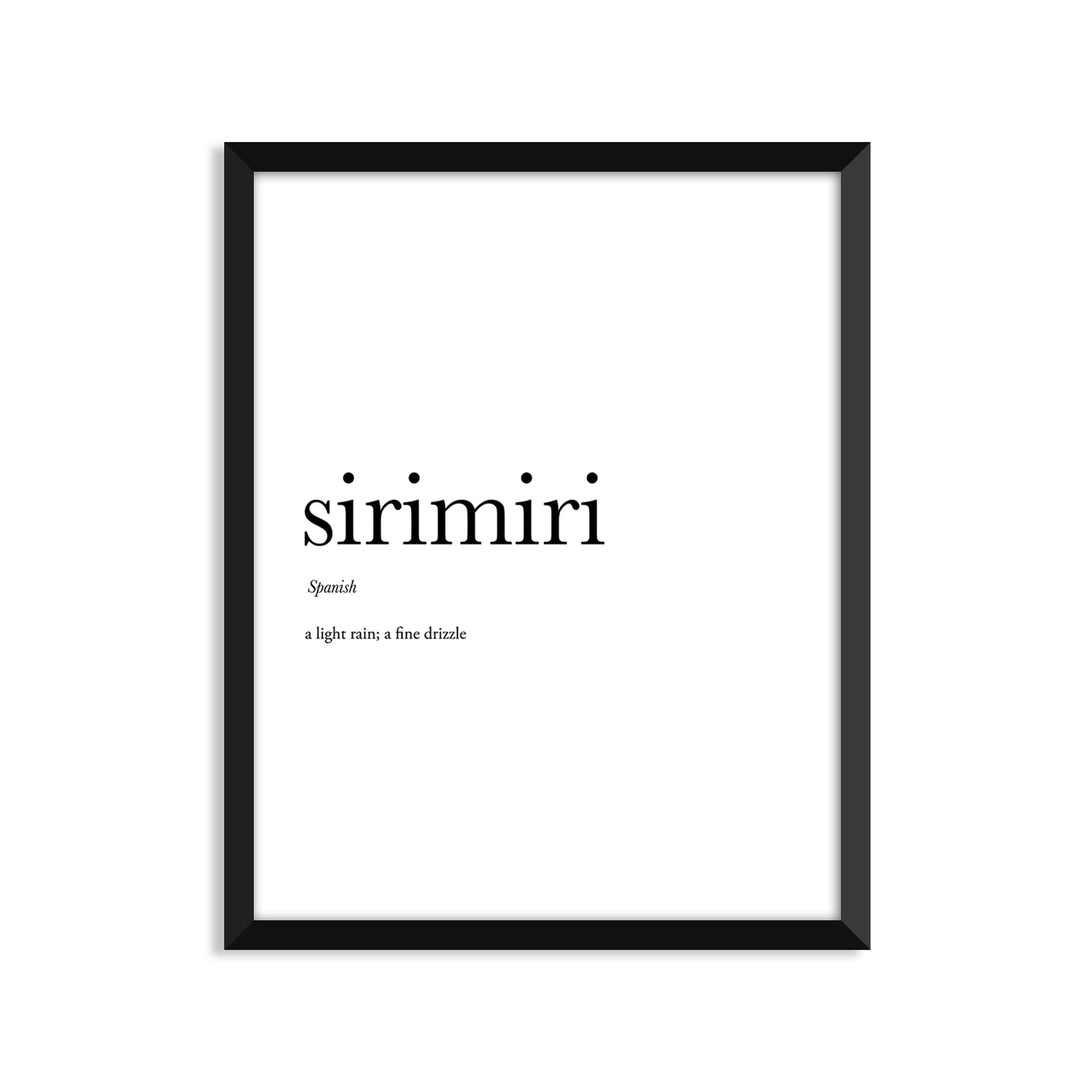 Sirimiri Definition - Unframed Art Print Or Greeting Card