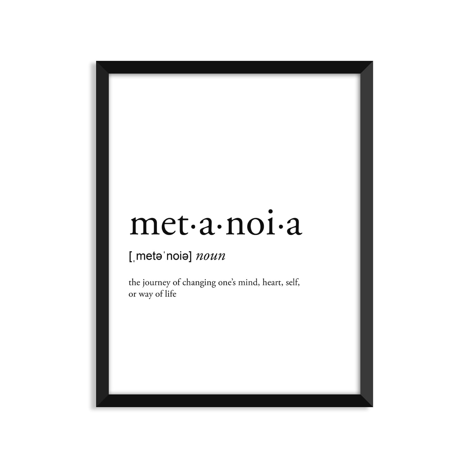 Metanoia Definition - Unframed Art Print Or Greeting Card