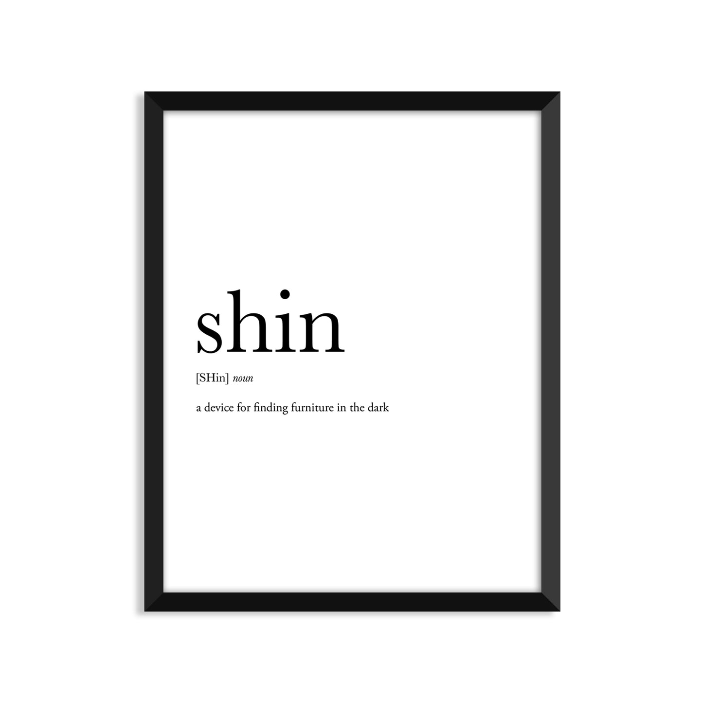 Shin Definition - Unframed Art Print Or Greeting Card