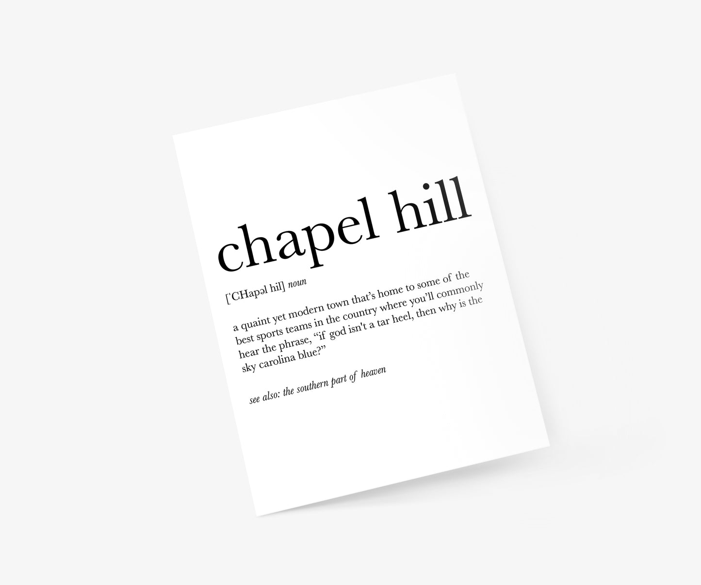 Chapel Hill Definition - North Carolina
