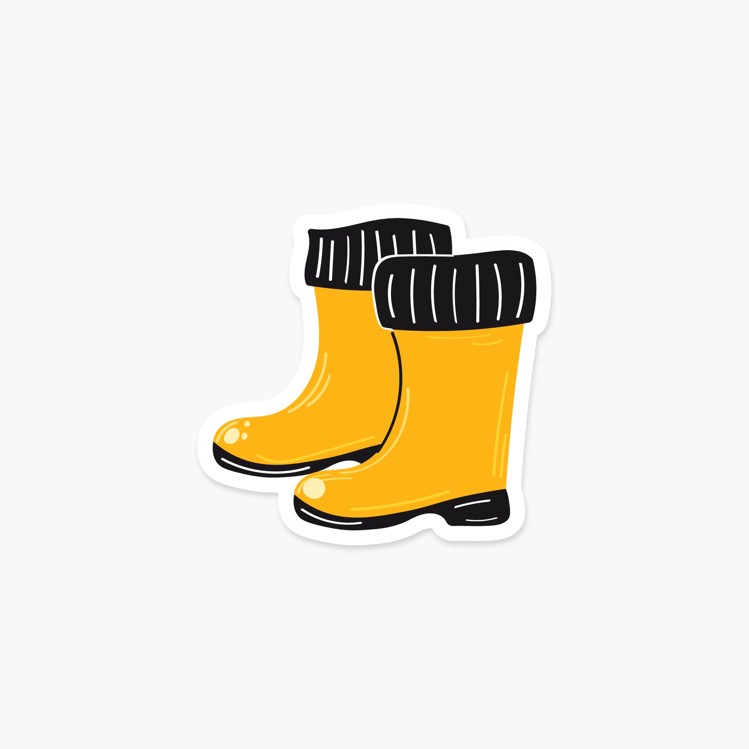 Yellow Rainboots - Everyday Sticker | Footnotes Paper