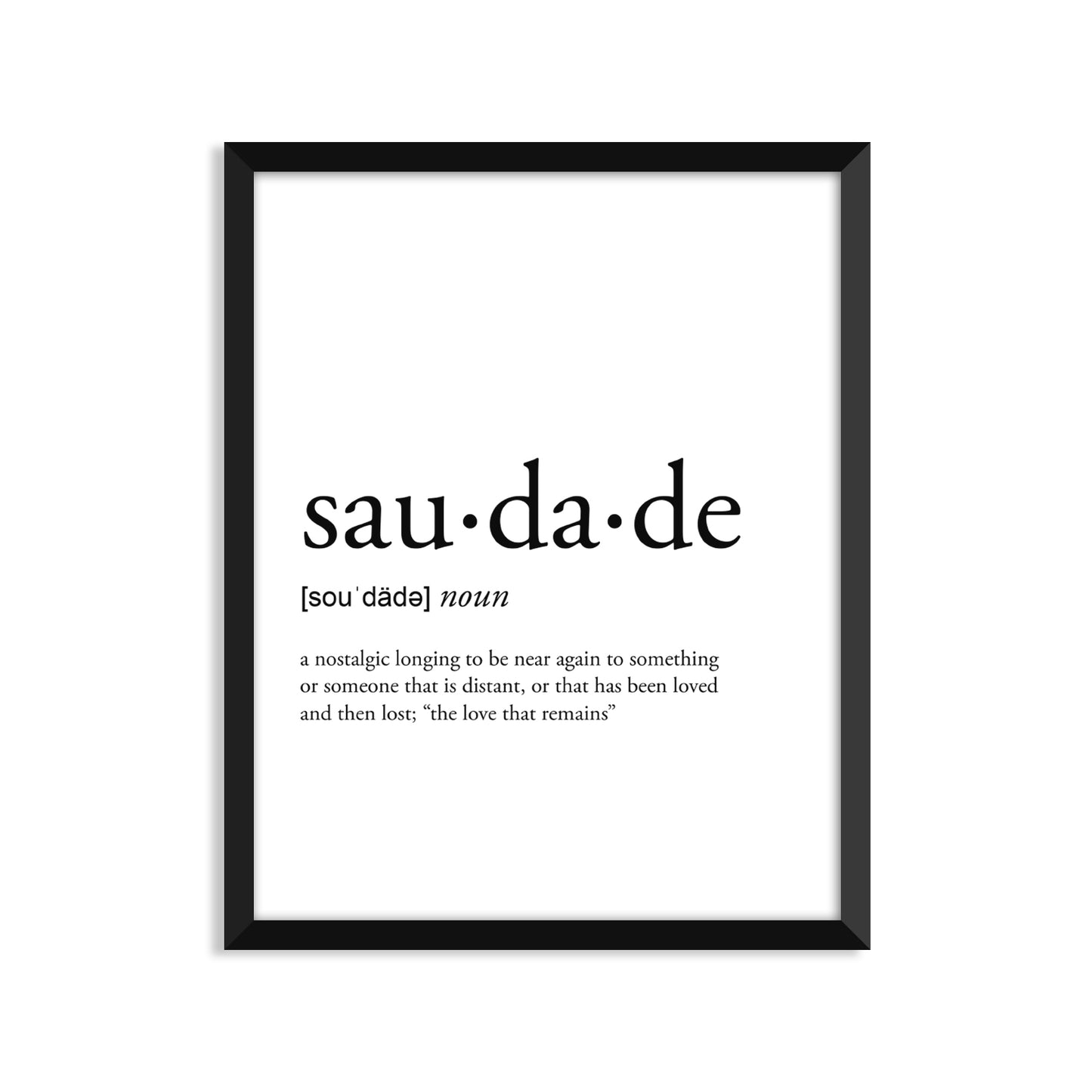 Saudade Definition Everyday Card