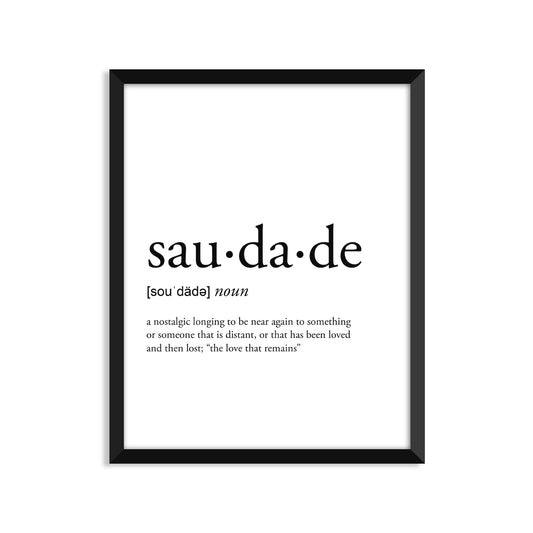 Saudade Definition Everyday Card