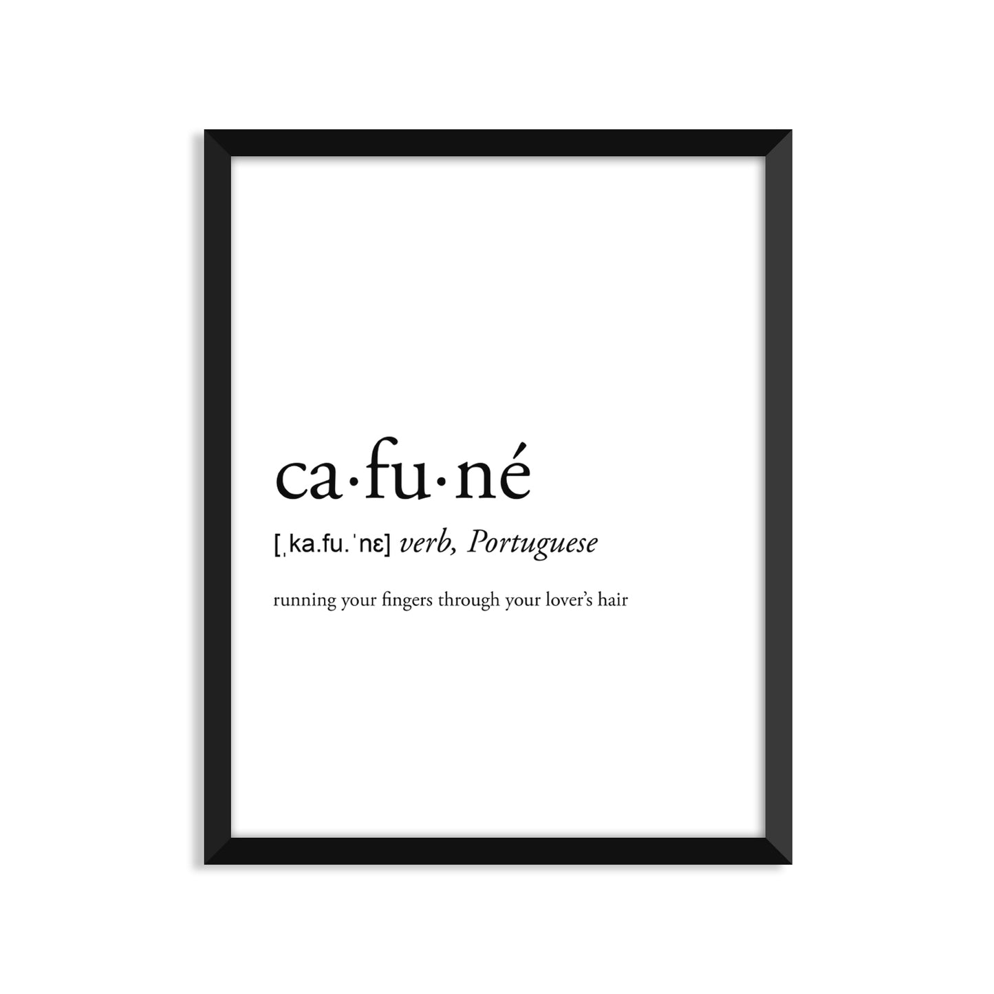 Cafune Definition - Unframed Art Print Or Greeting Card