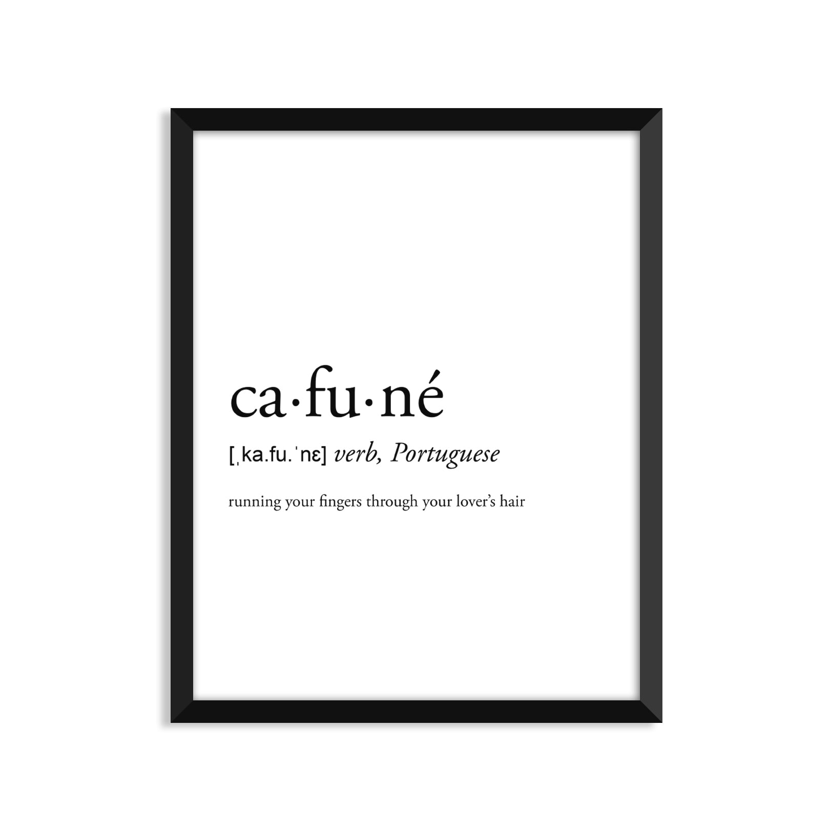 Cafune Definition - Unframed Art Print Or Greeting Card