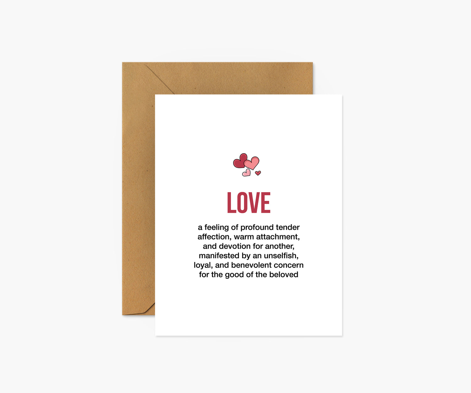 Love Definition Illustration Love & Friendship Card | Footnotes Paper