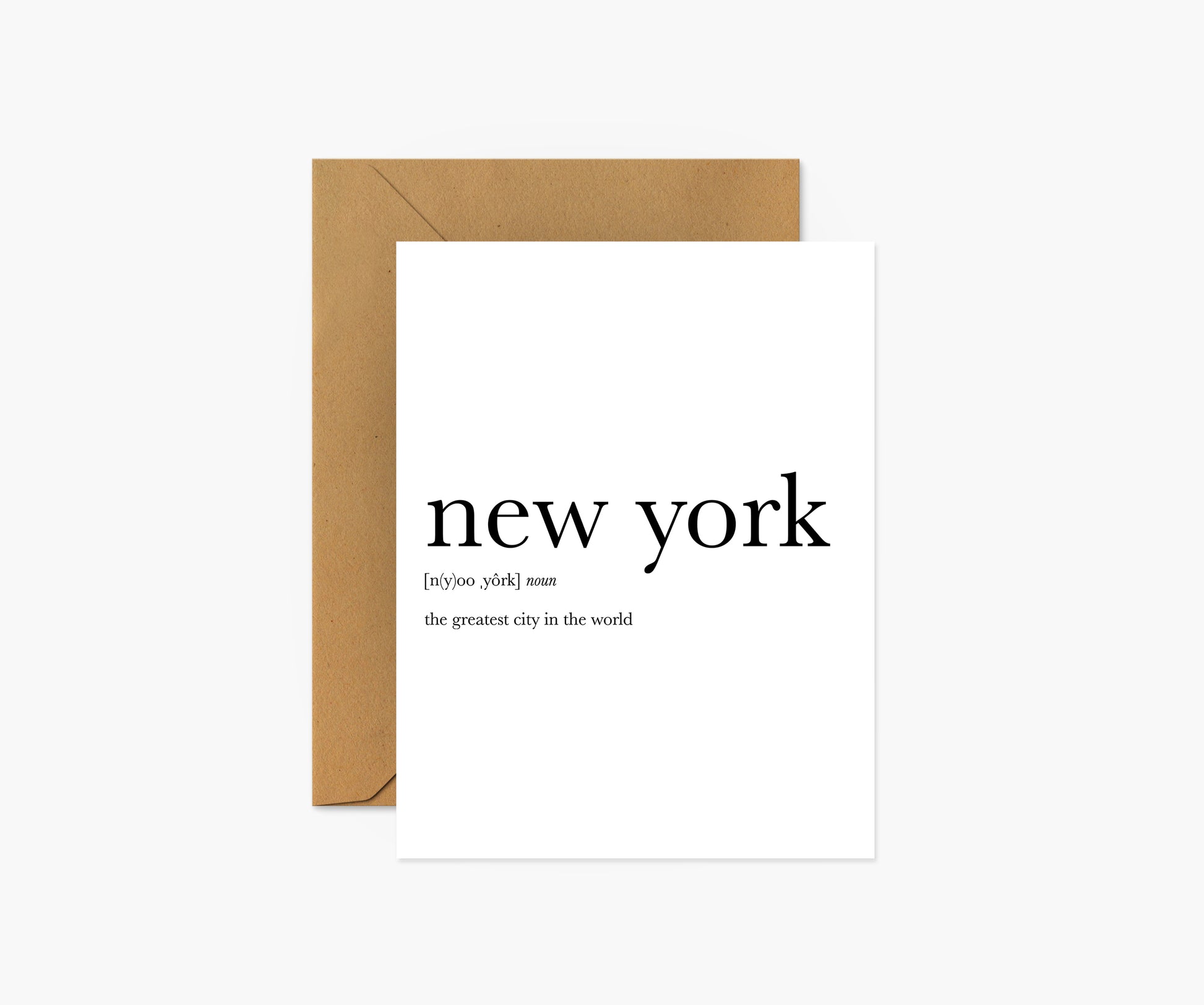 New York Definition - New York City Everyday Card | Footnotes Paper