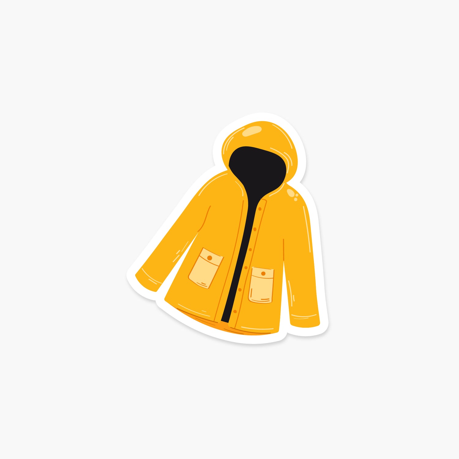 Yellow Raincoat - Everyday Sticker | Footnotes Paper