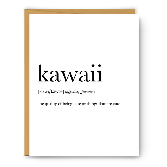 Kawaii Definition Everyday Card
