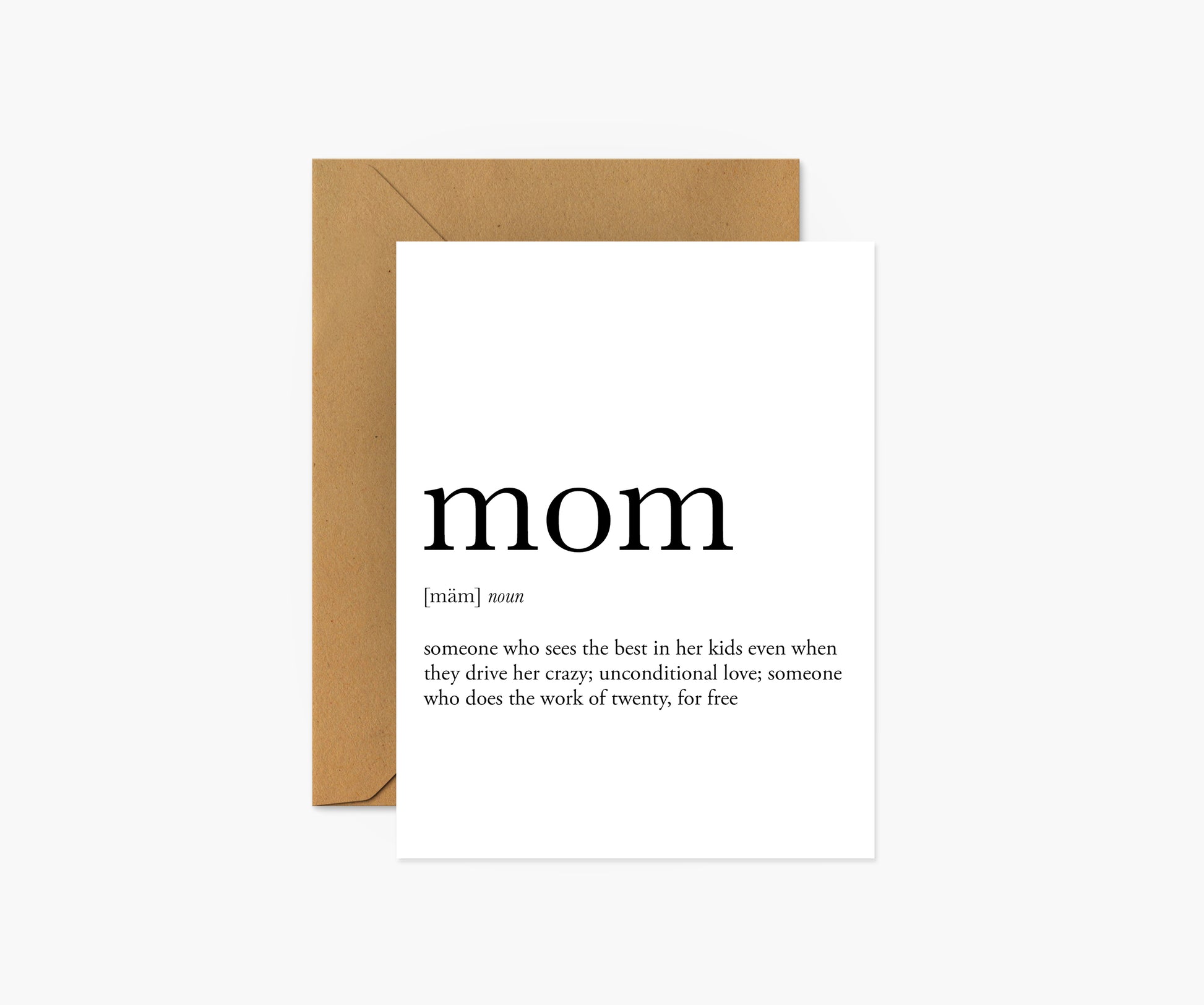 Mom Definition Mother's Day Card | Footnotes Paper