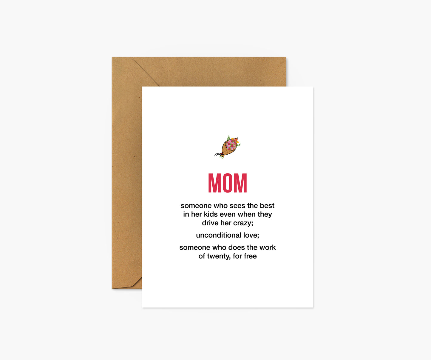 Mom Definition Illustration Mother's Day Card | Footnotes Paper