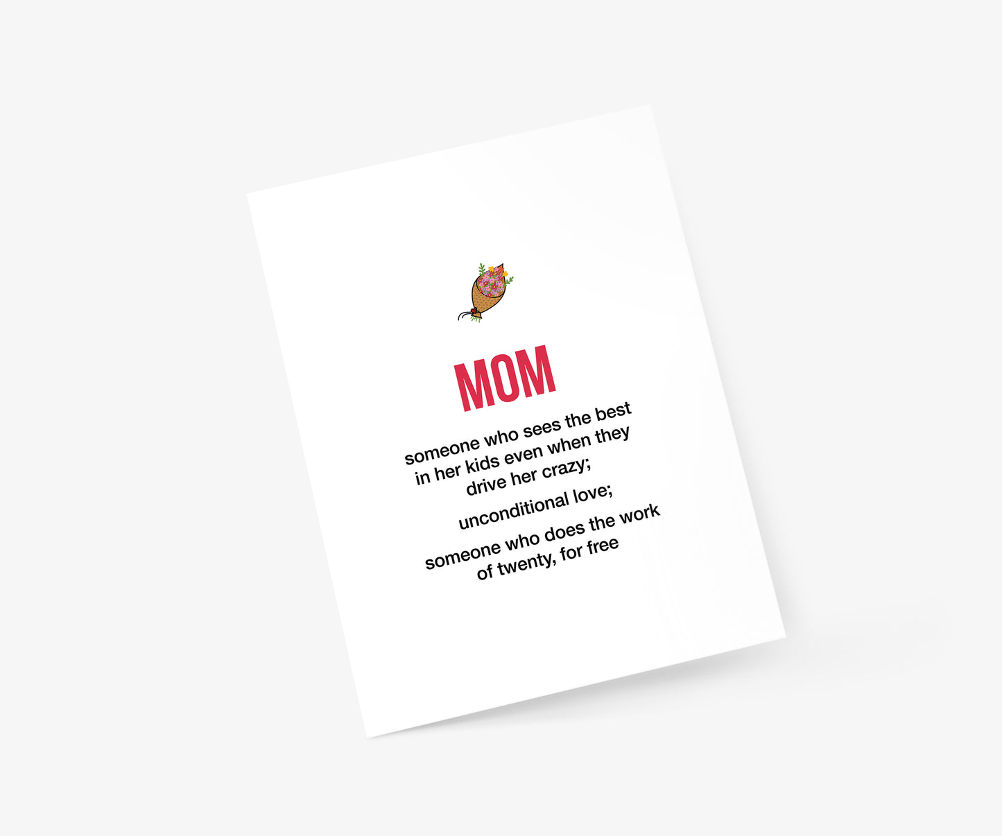 Mom Definition Illustration Mother's Day Card | Footnotes Paper