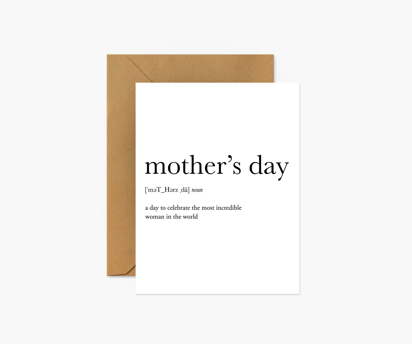 Mother's Day Definition Mother's Day Card | Footnotes Paper