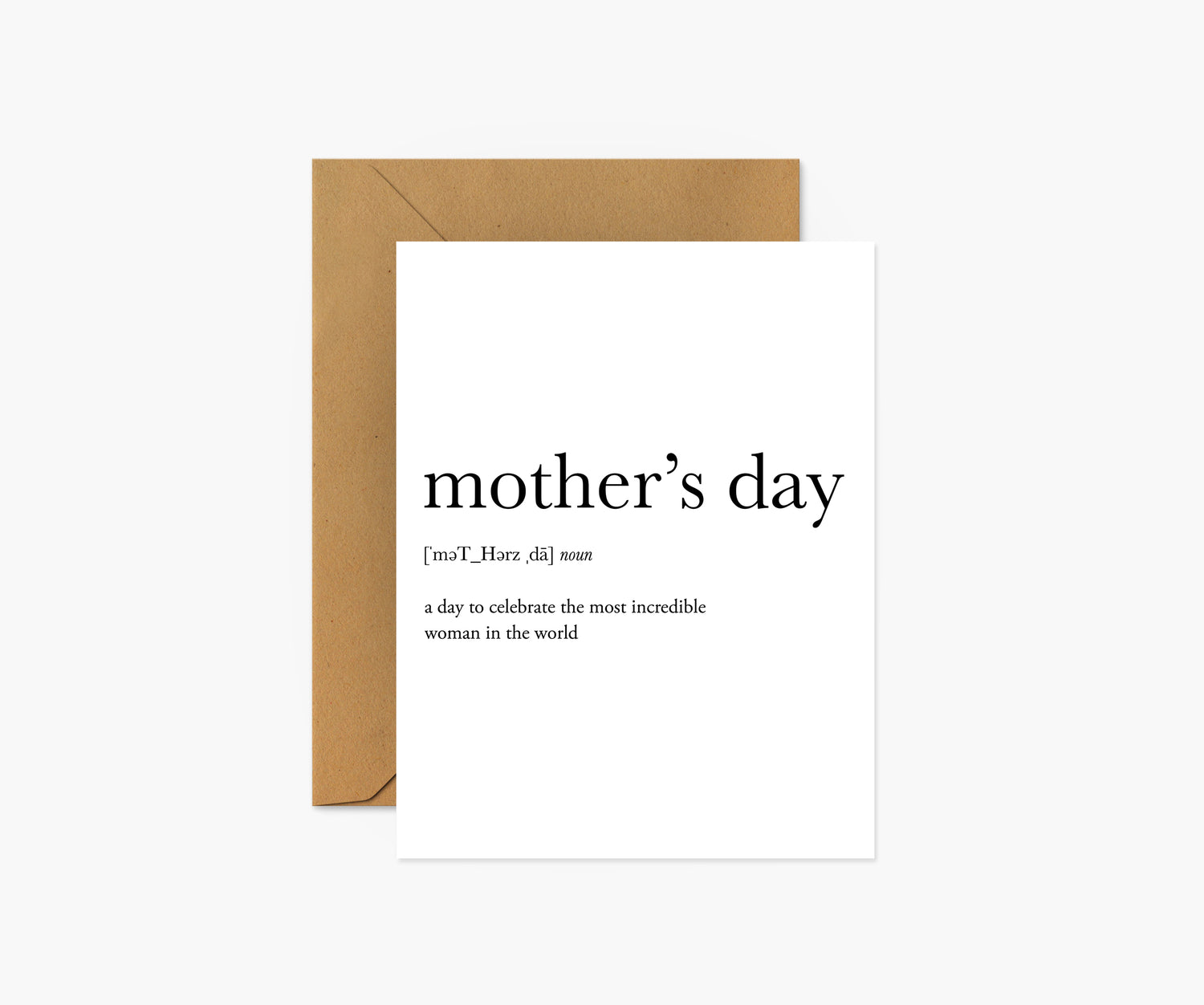 Mother's Day Definition Mother's Day Card | Footnotes Paper