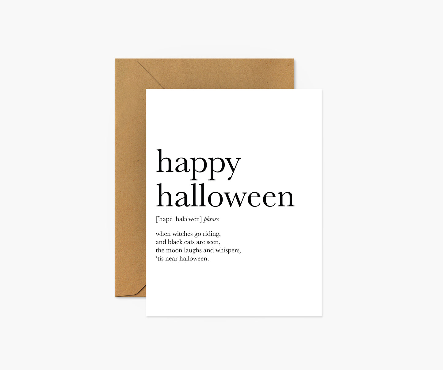 Happy Halloween Definition Halloween Card | Footnotes Paper