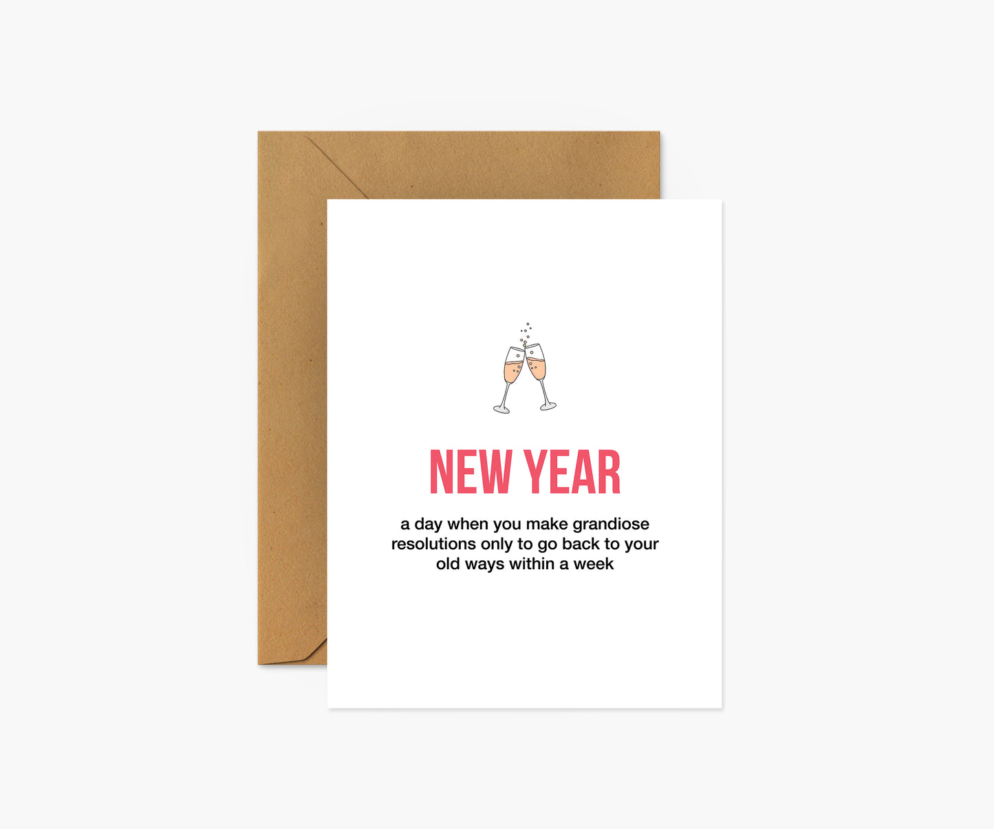 New Year Definition Illustration New Year's Greeting Card | Footnotes Paper