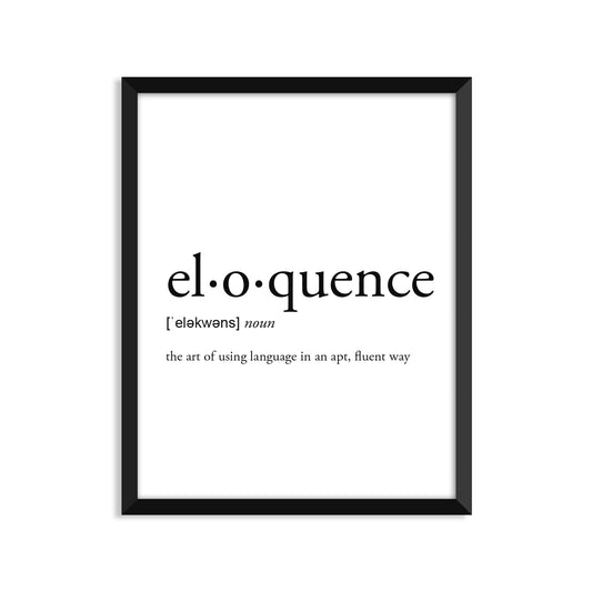 Eloquence Definition Everyday Card