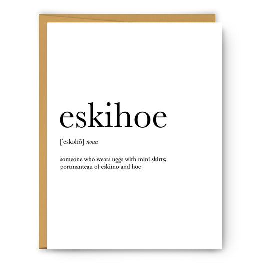 Eskihoe Definition - Unframed Art Print Or Greeting Card