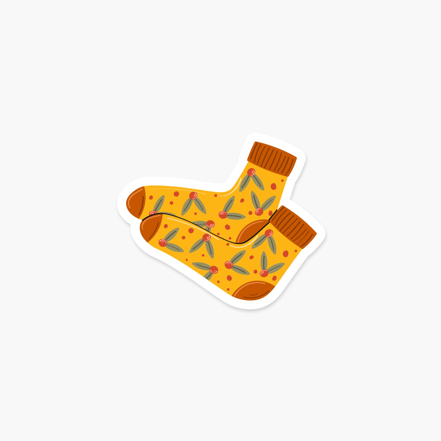 Pair of Fall Themed Socks - Food Sticker | Footnotes Paper