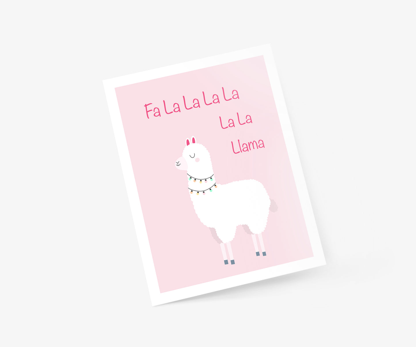 Fa La La La Llama Christmas Card | Footnotes Paper