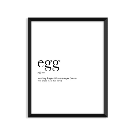 Egg Definition - Unframed Art Print Or Greeting Card