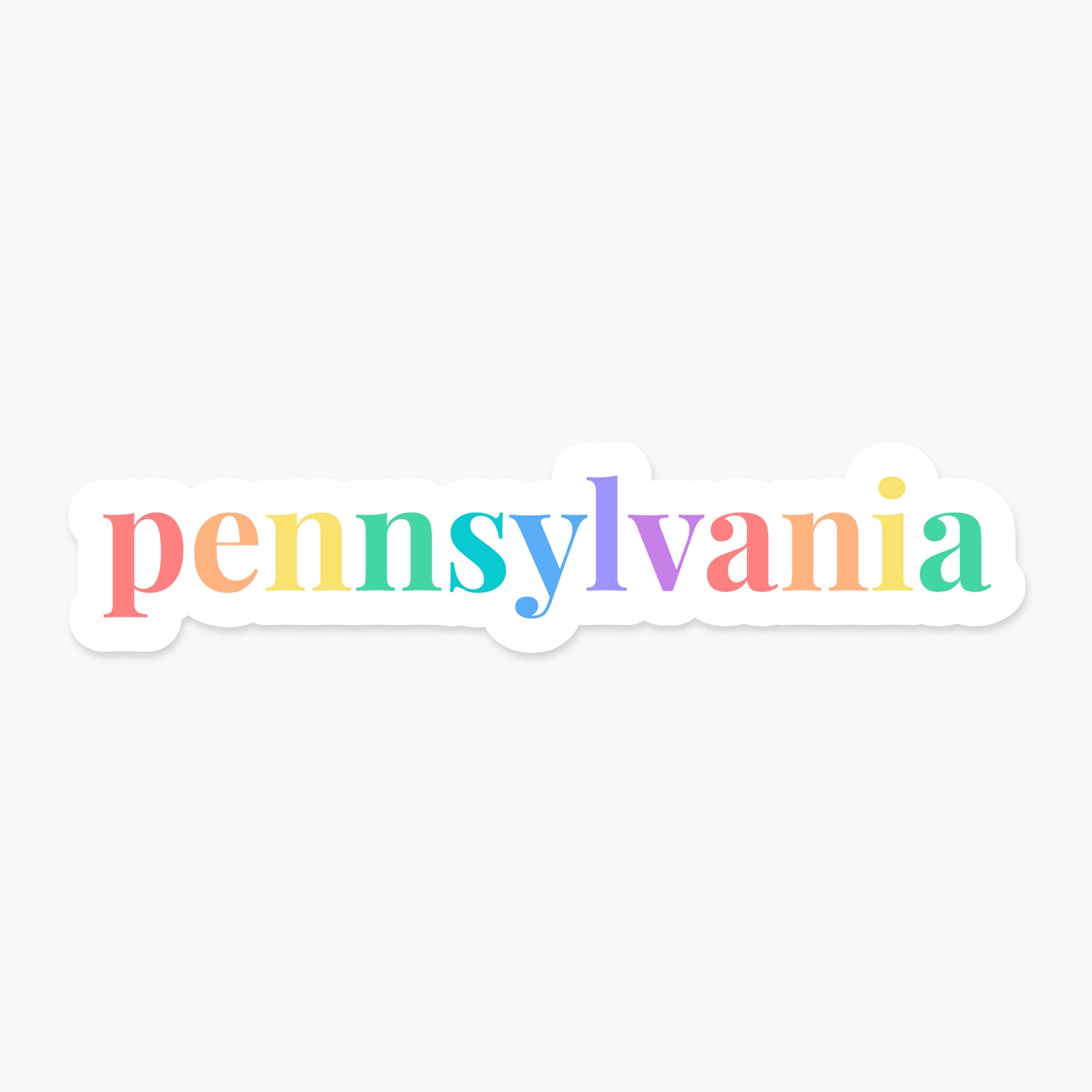 Pennsylvania US State - Everyday Sticker | Footnotes Paper