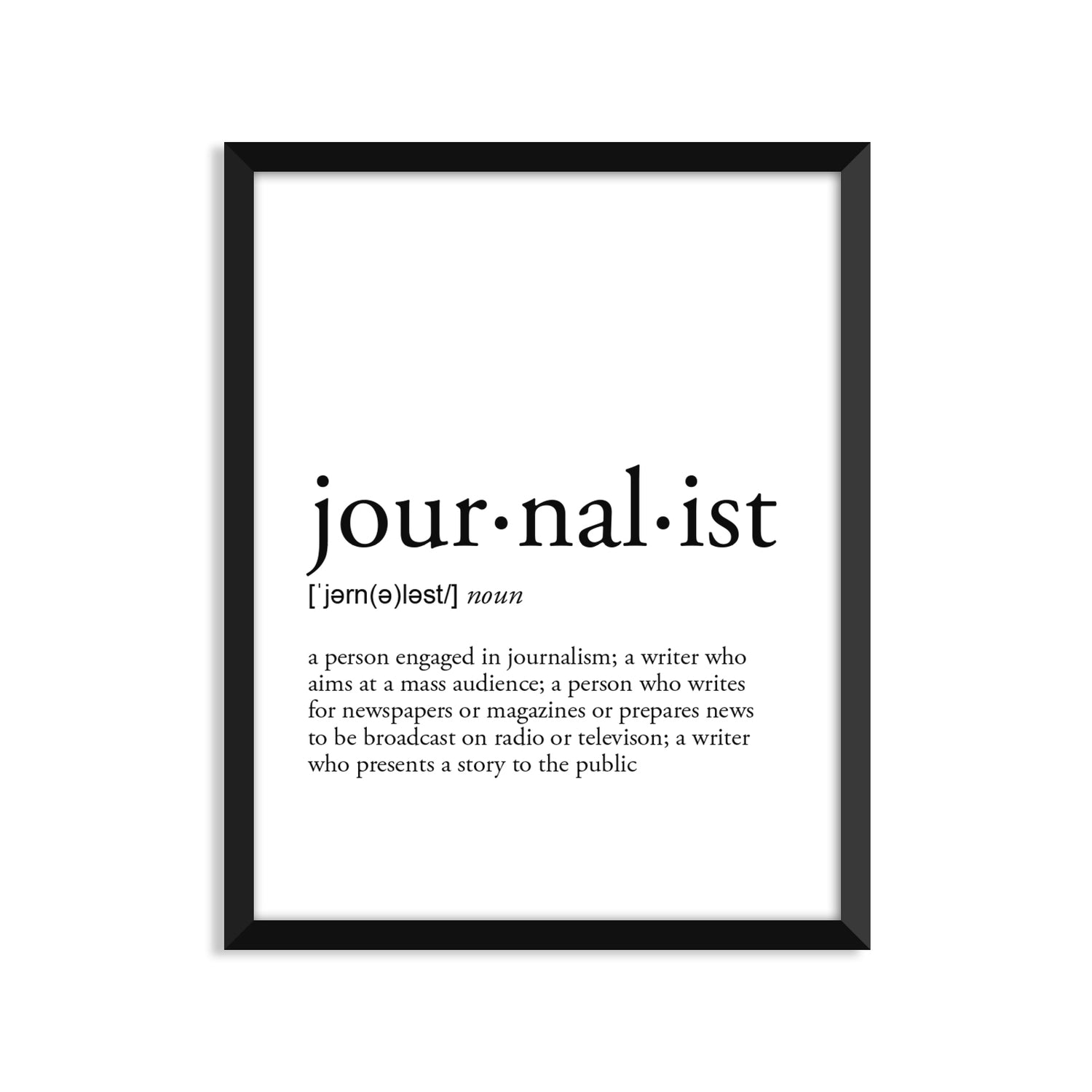 Journalist Definition Everyday Card