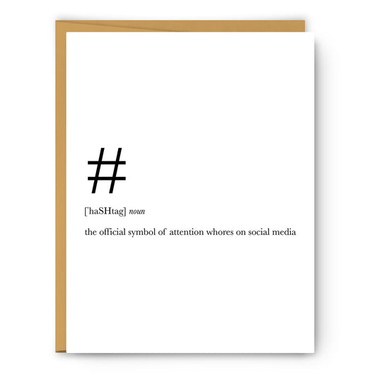 Hashtag Social Media Definition - Unframed Art Print Or Greeting Card