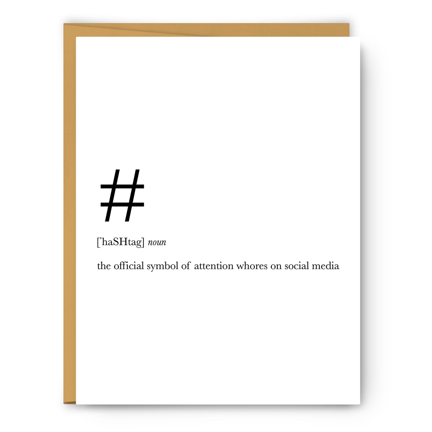 Hashtag Social Media Definition - Unframed Art Print Or Greeting Card