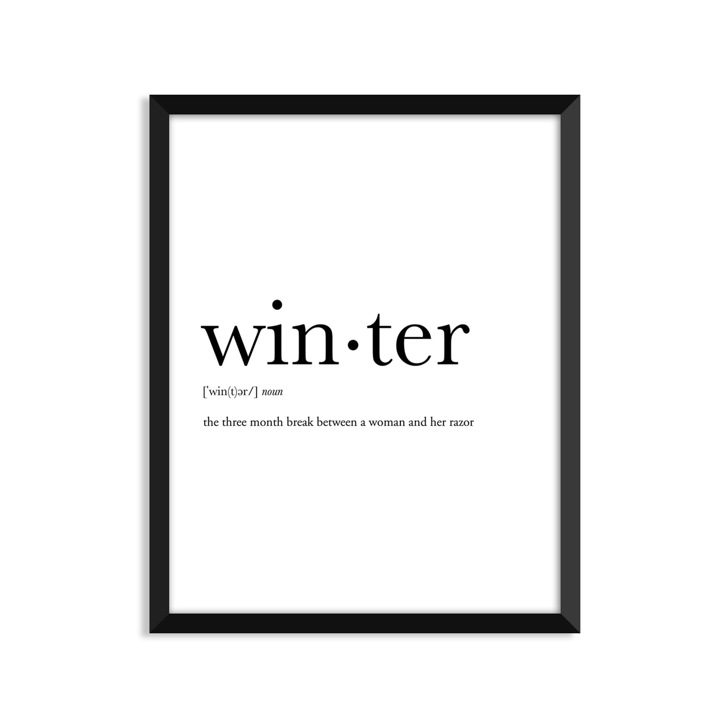 Winter Definition - Unframed Art Print Or Greeting Card