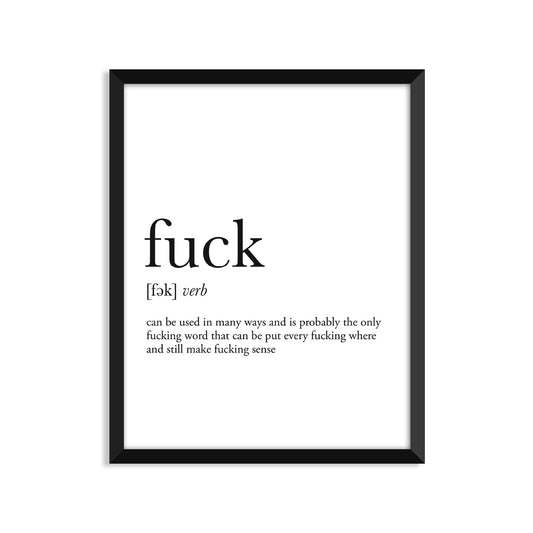 Fuck Definition Everyday Card
