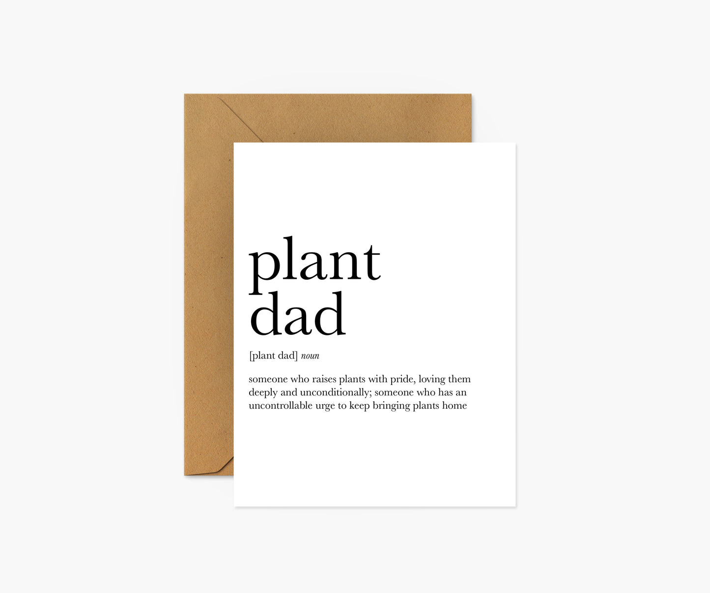 Plant Dad Definition Father's Day Card | Footnotes Paper