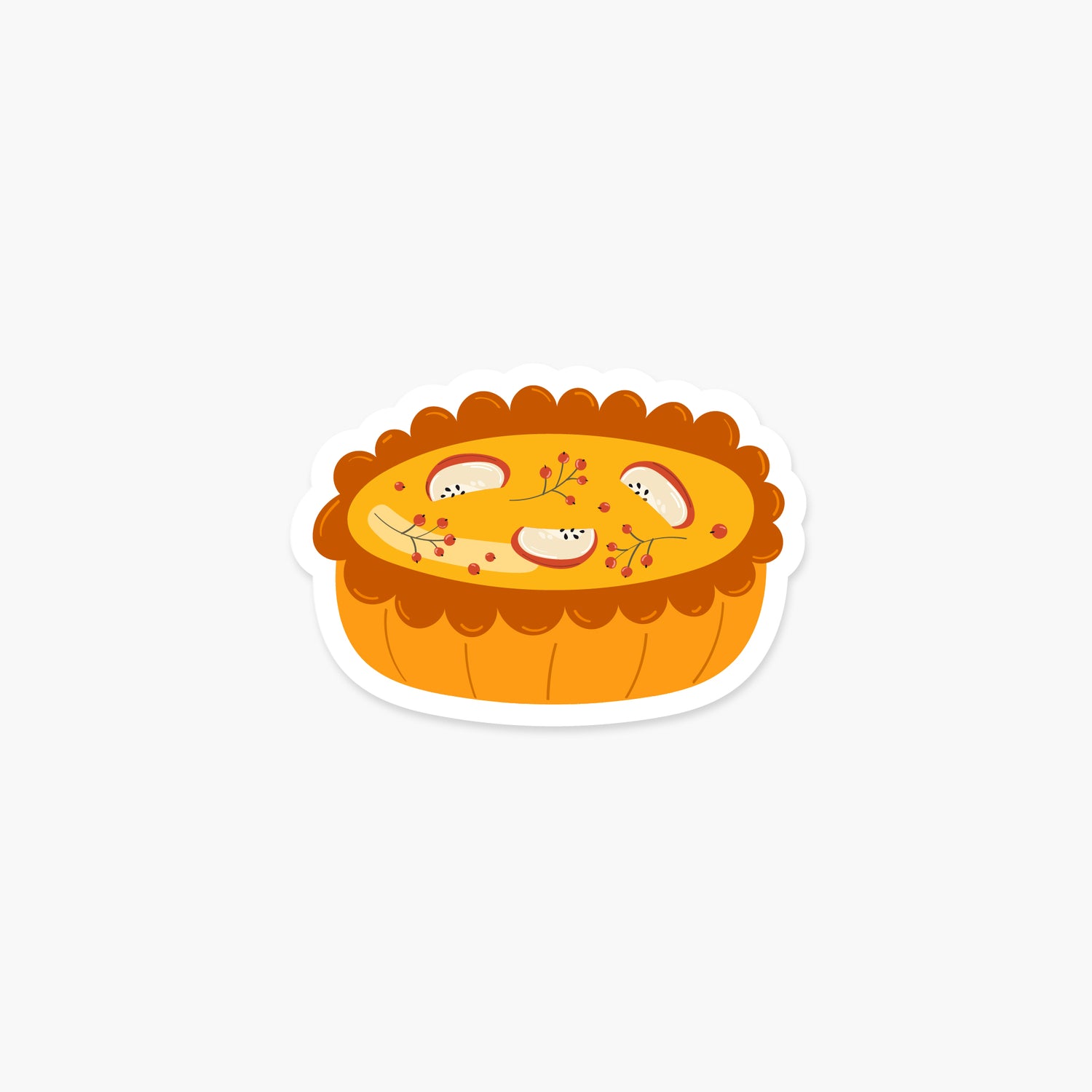 Pumpkin Pie - Food Sticker | Footnotes Paper