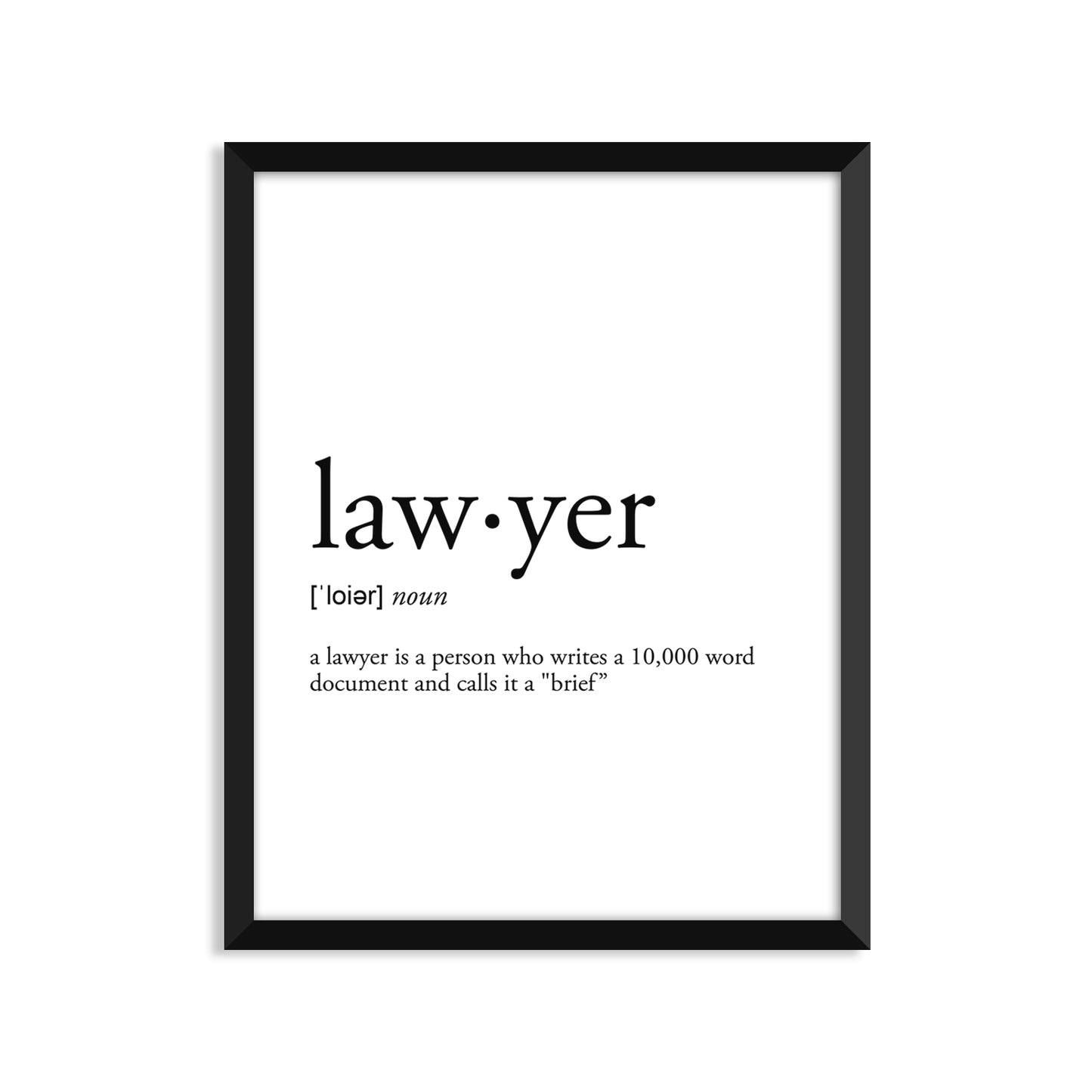 Lawyer Definition - Unframed Art Print Or Greeting Card