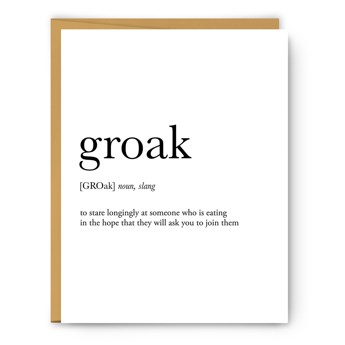 Groak Definition - Unframed Art Print Or Greeting Card