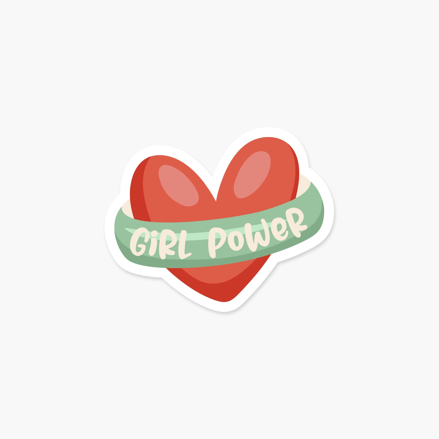 Girl Power Heart - Feminist Sticker | Footnotes Paper