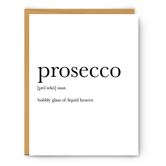 Prosecco Definition Everyday Card