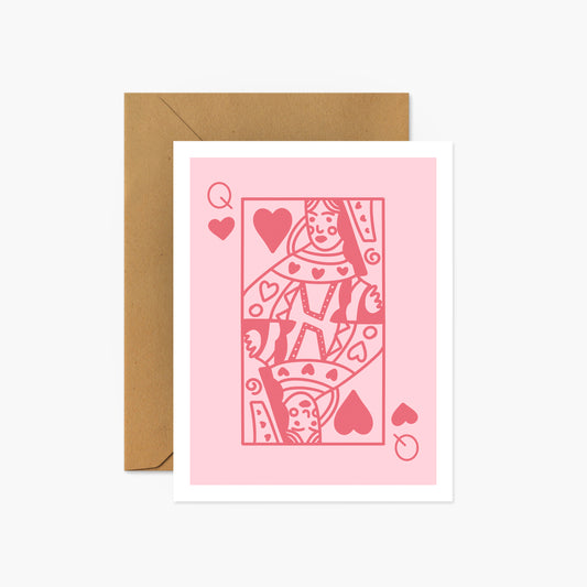 Queen Of Hearts Valentine's Day Greeting Card | Footnotes Paper