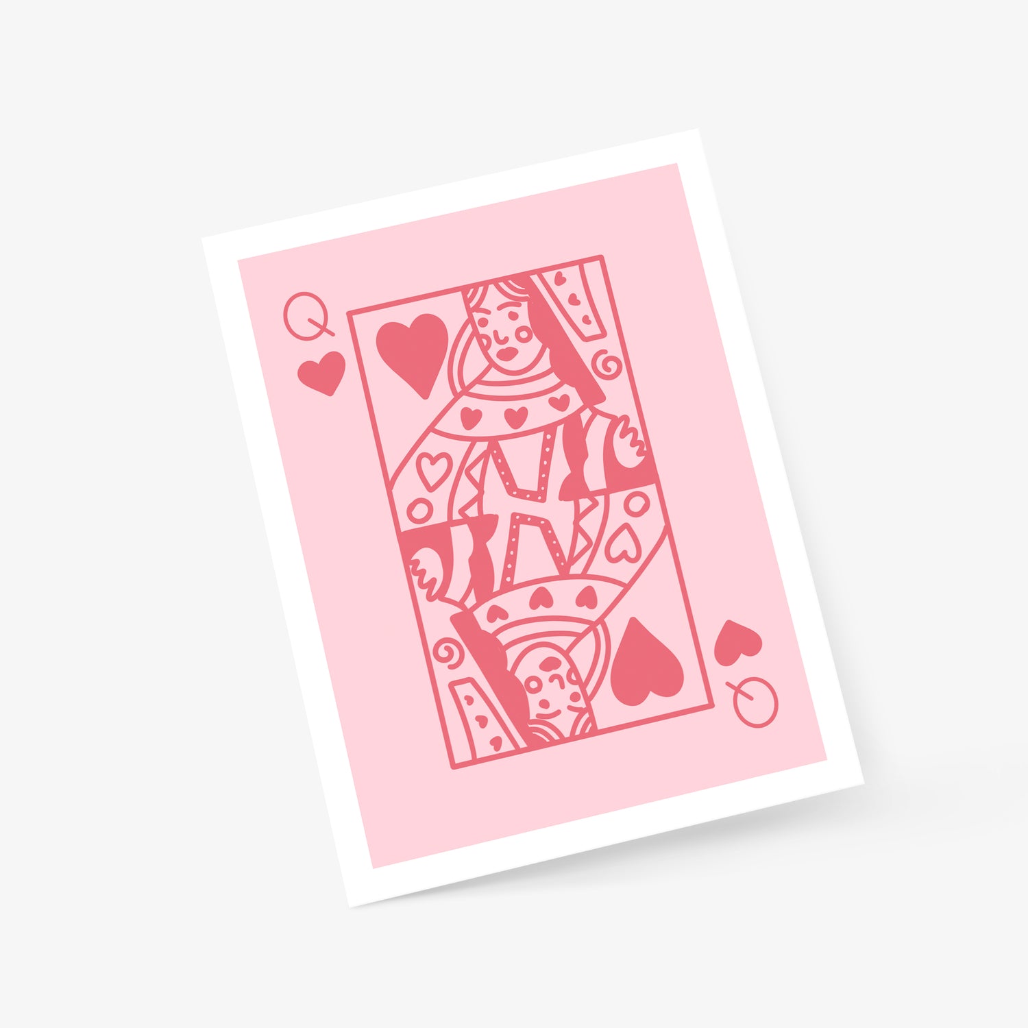 Queen Of Hearts Valentine's Day Greeting Card | Footnotes Paper