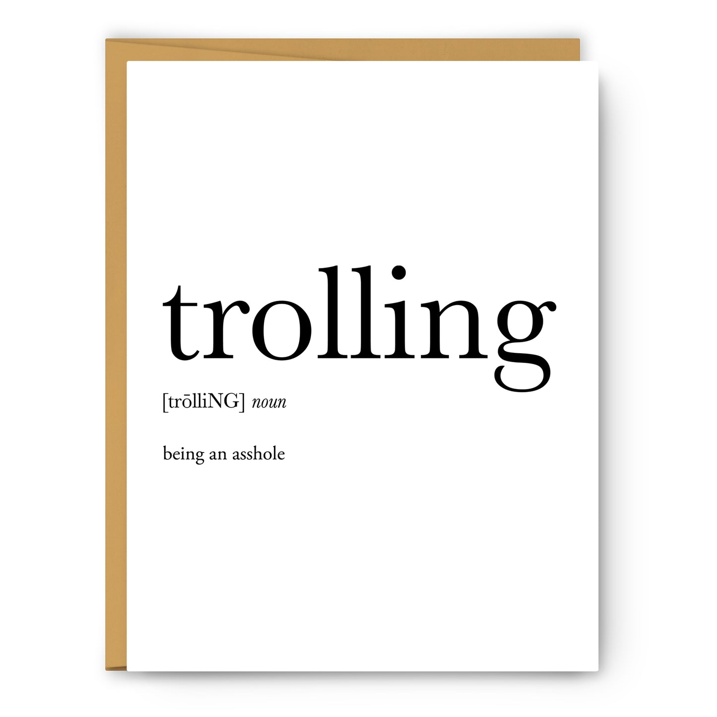 Trolling Definition - Unframed Art Print Or Greeting Card