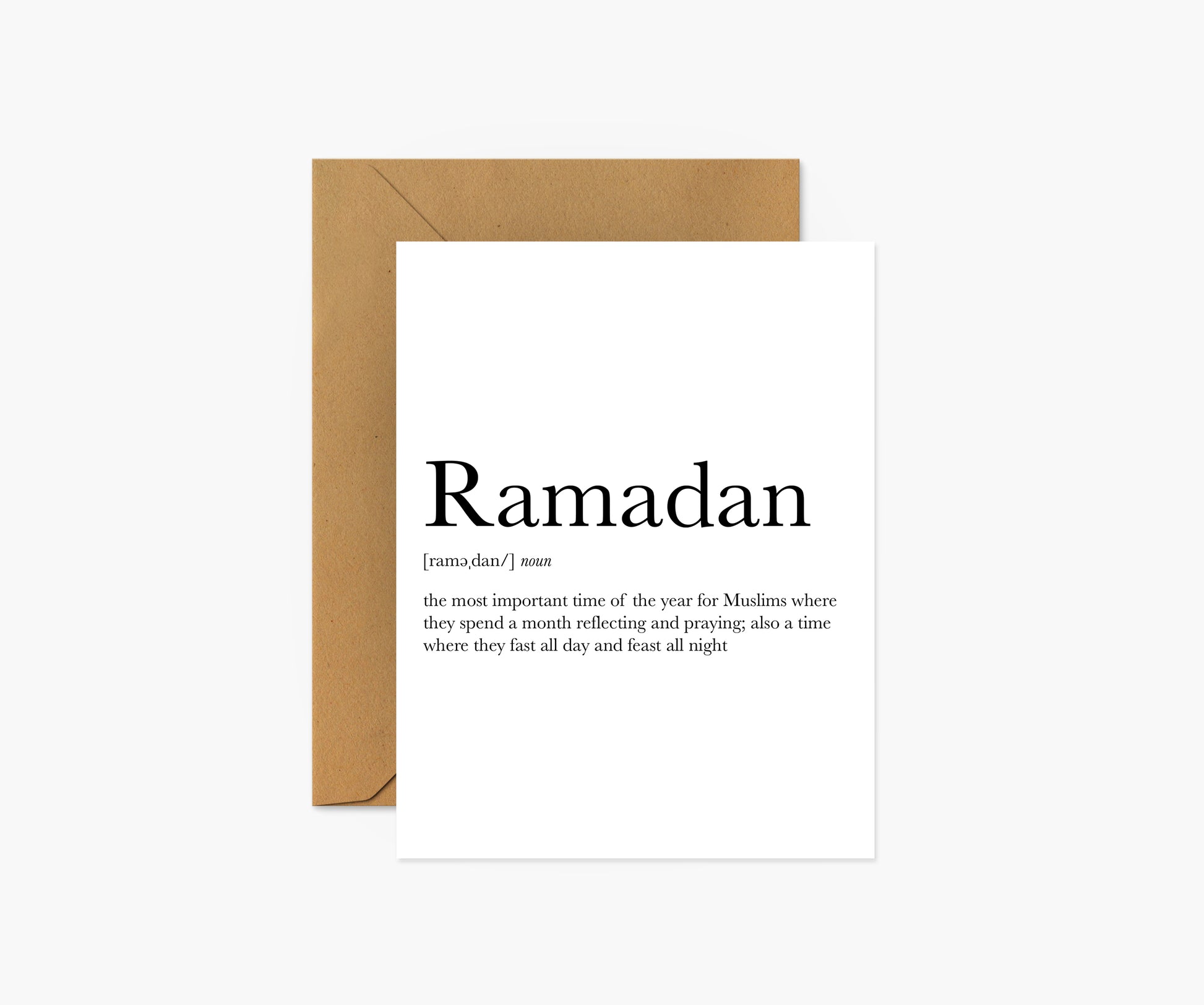 Ramadan Definition (feast) Ramadan & Eid Card | Footnotes Paper