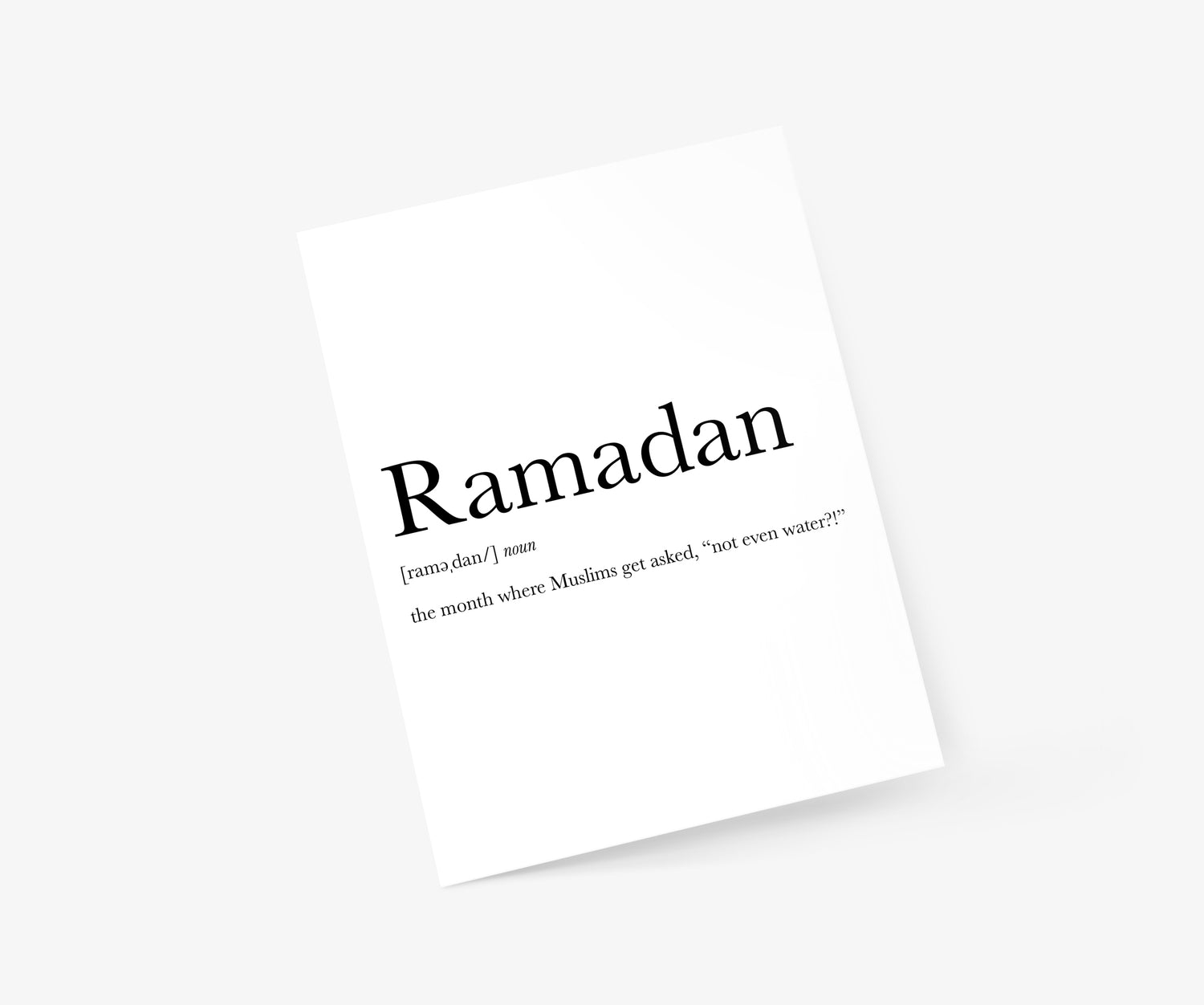 Ramadan Definition (water) Ramadan & Eid | Footnotes Paper