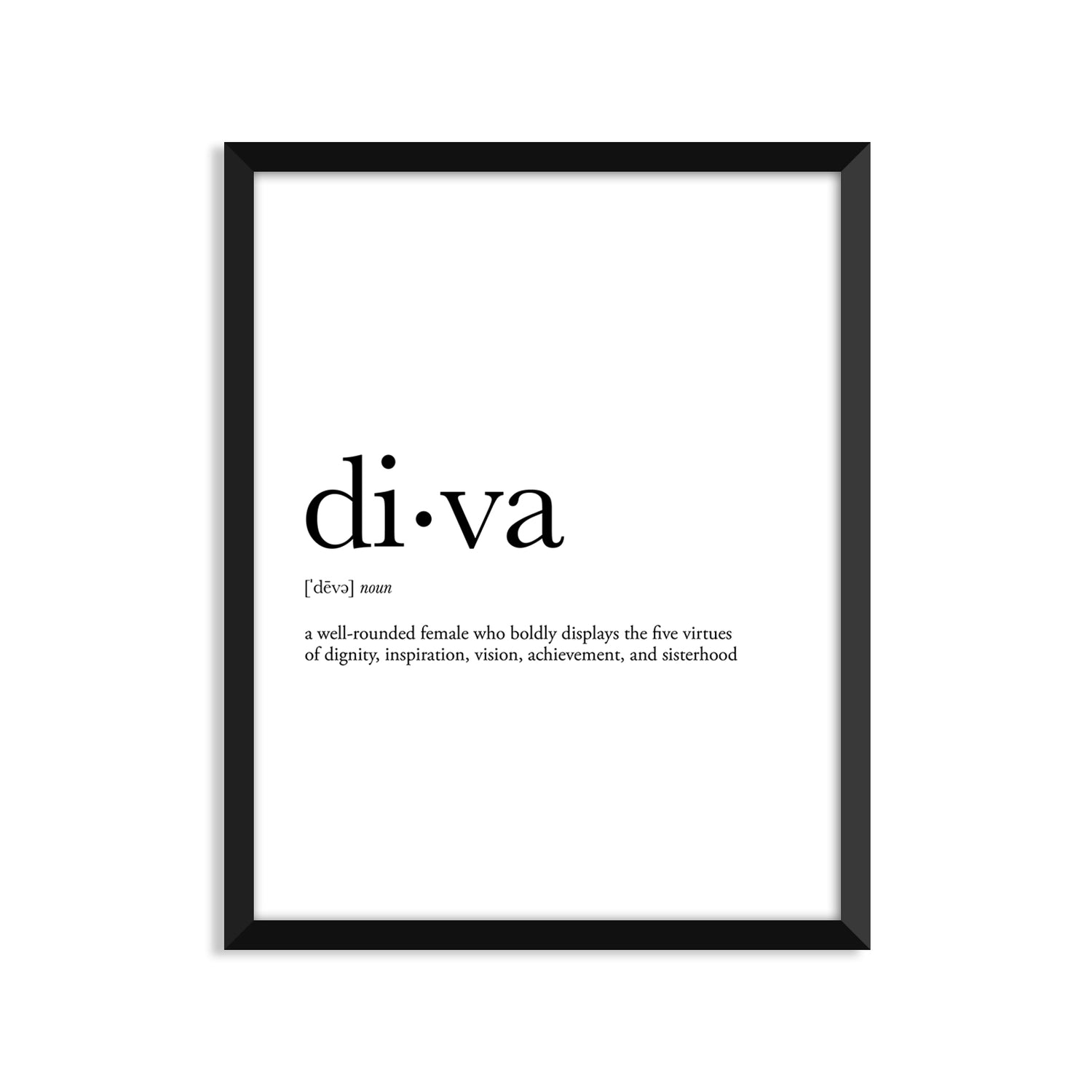 Diva Definition - Unframed Art Print Or Greeting Card