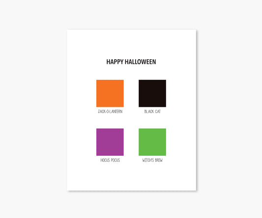 Halloween Color Palette Halloween Wall Art | Footnotes Paper