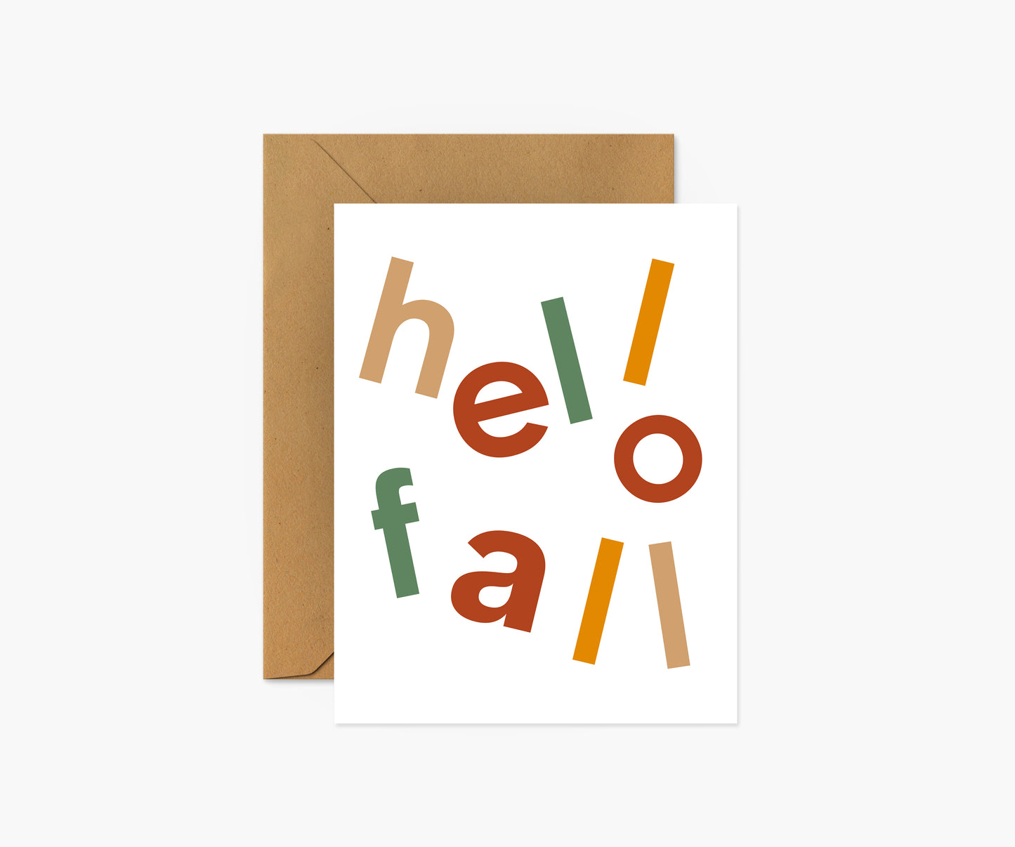 Hello Fall Scandi Fall & Autumn Greeting Card | Footnotes Paper