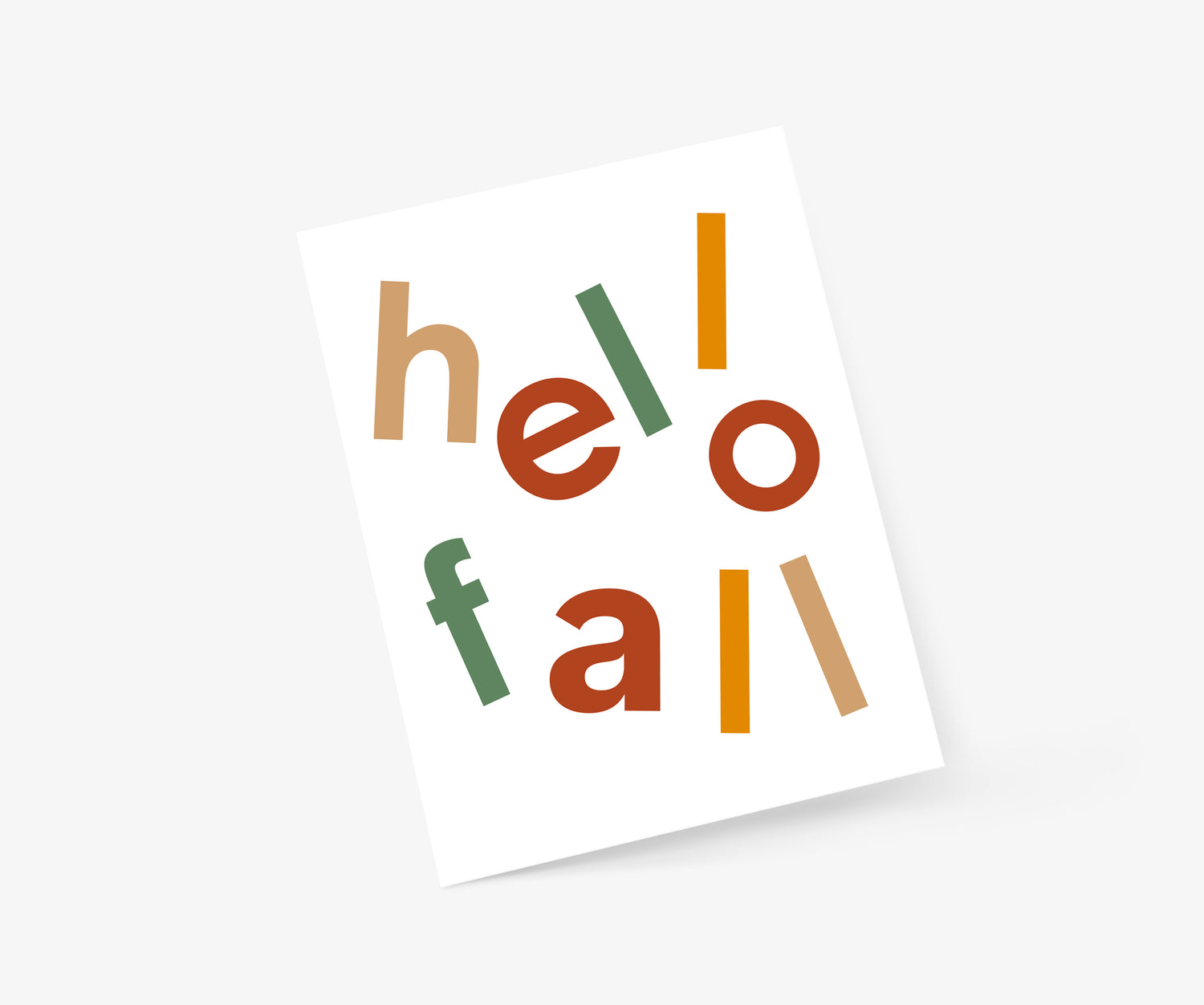 Hello Fall Scandi Fall & Autumn Greeting Card | Footnotes Paper