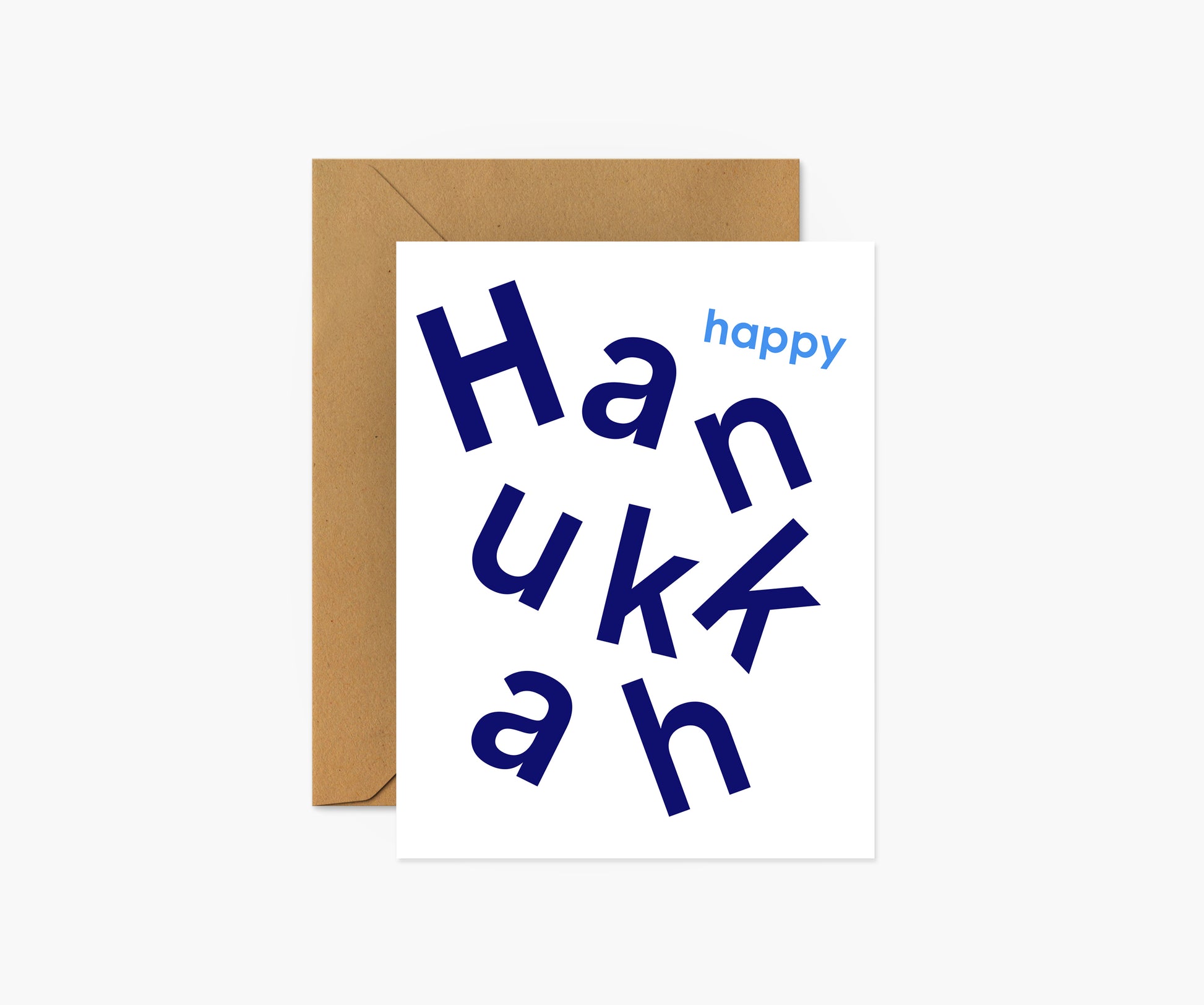 Happy Hanukkah Scandi Hanukkah Greeting Card | Footnotes Paper