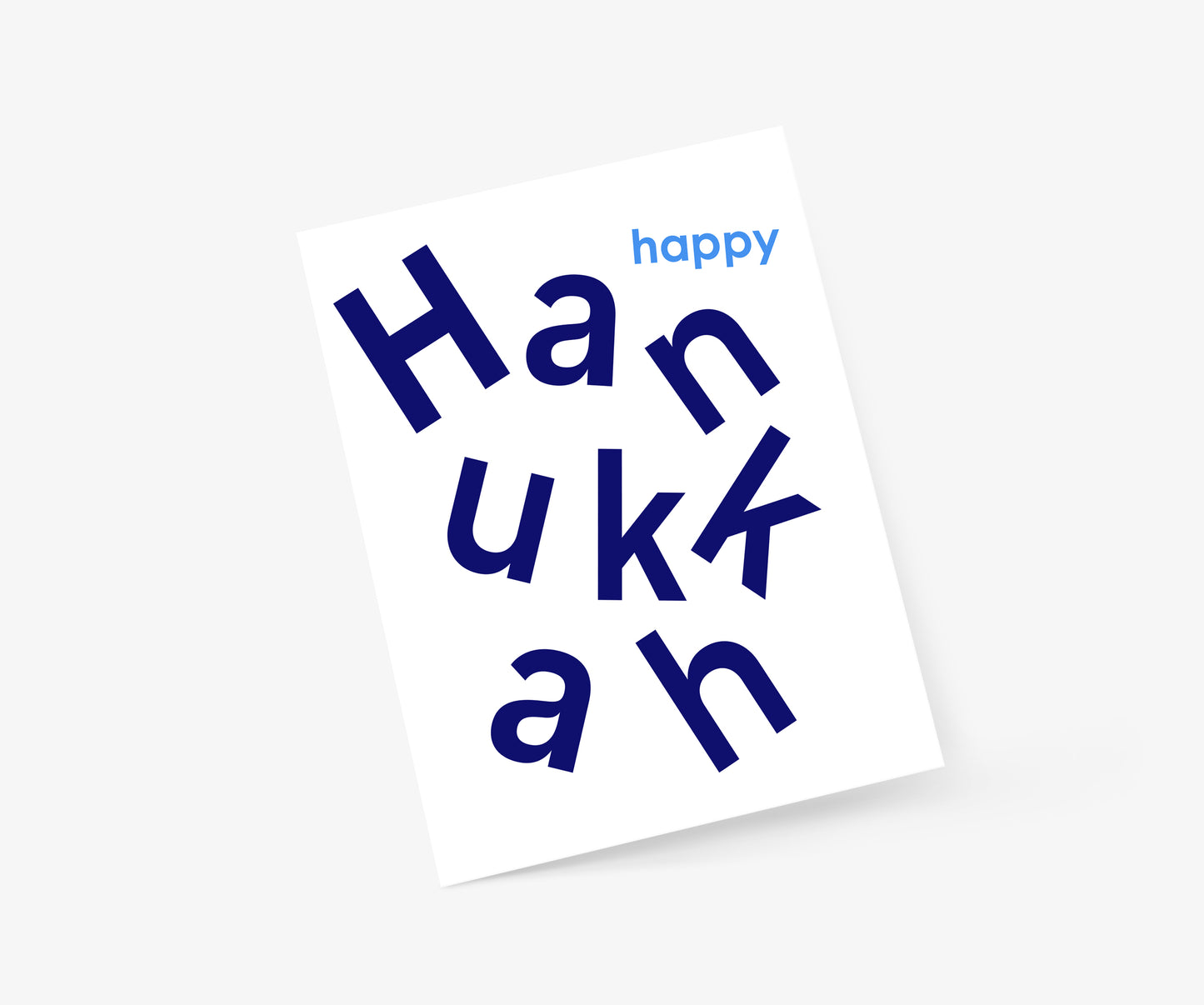 Happy Hanukkah Scandi Hanukkah Greeting Card | Footnotes Paper