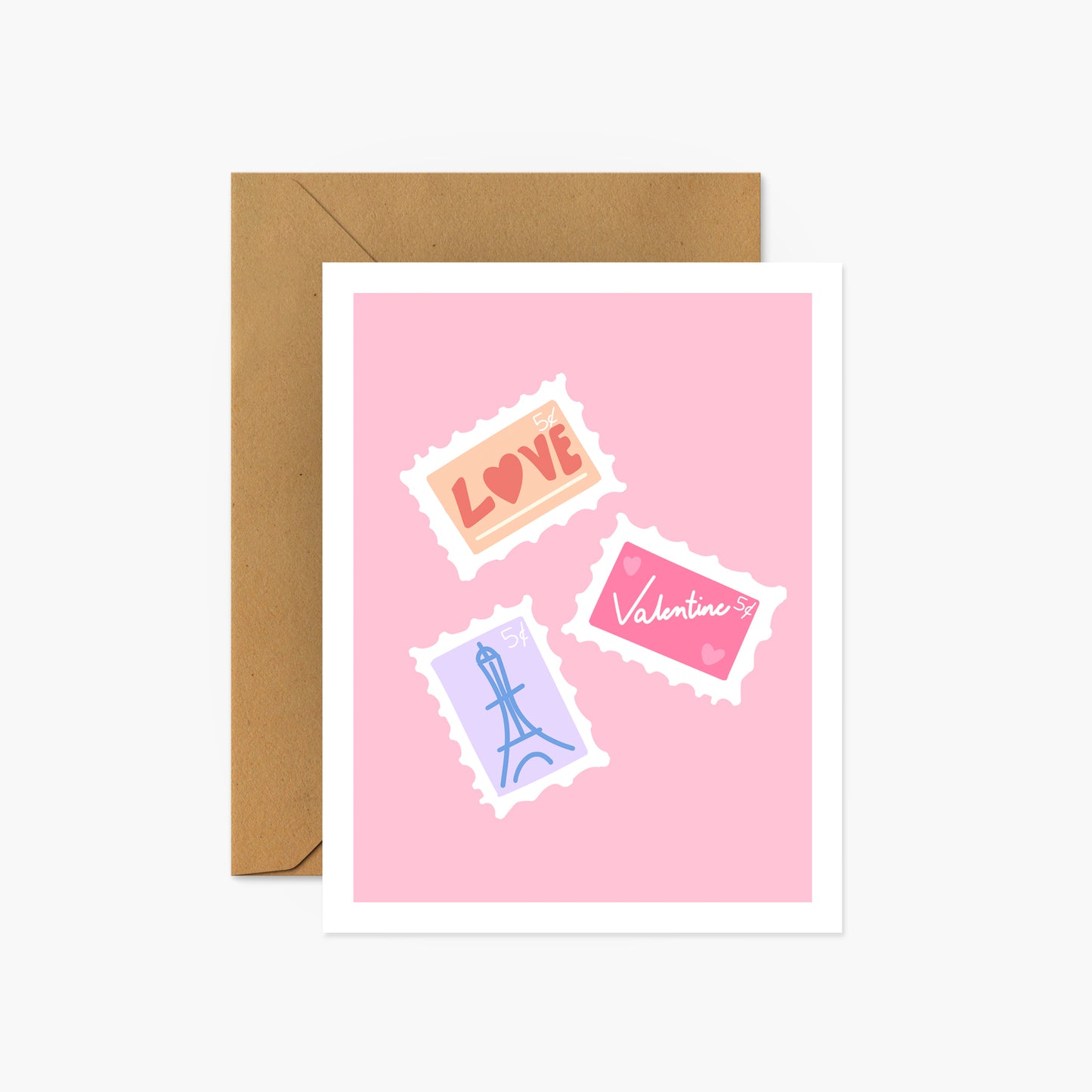 Love Stamps Valentine's Day Greeting Card | Footnotes Paper