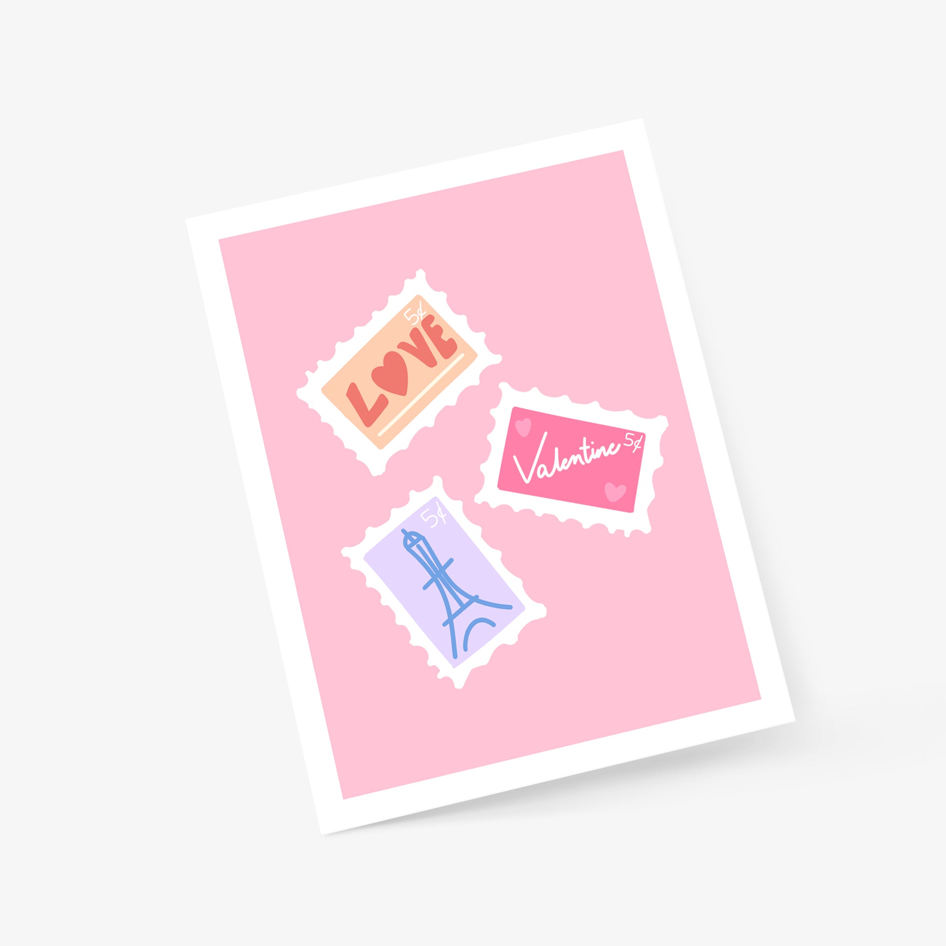 Love Stamps Valentine's Day Greeting Card | Footnotes Paper